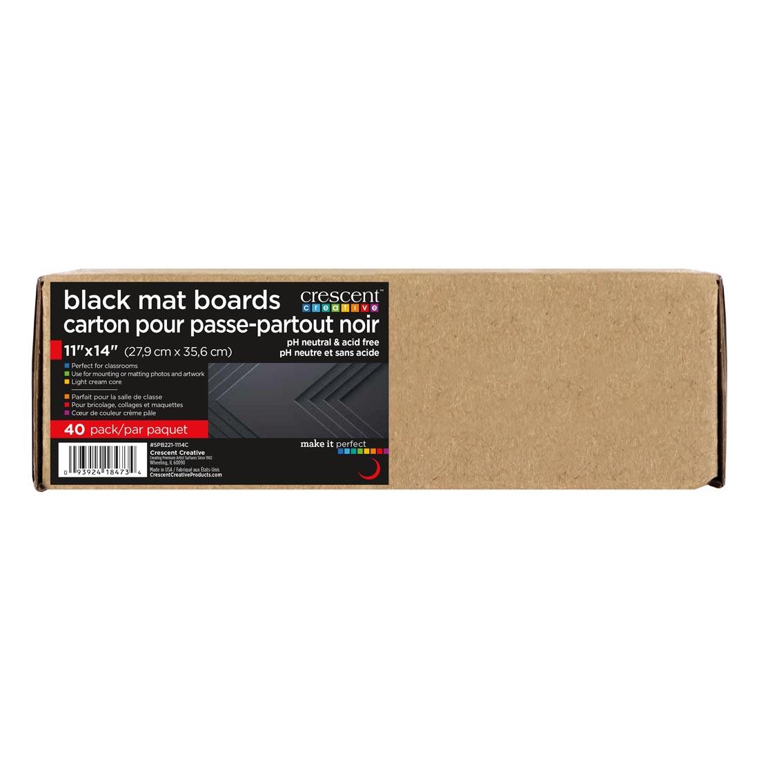 Crescent 11x14" Black Mat Boards Classroom Pack