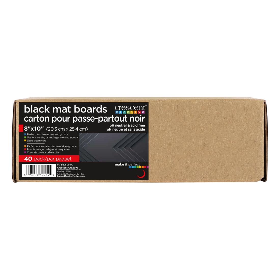 Crescent 8x10" Black Mat Boards Classroom Pack
