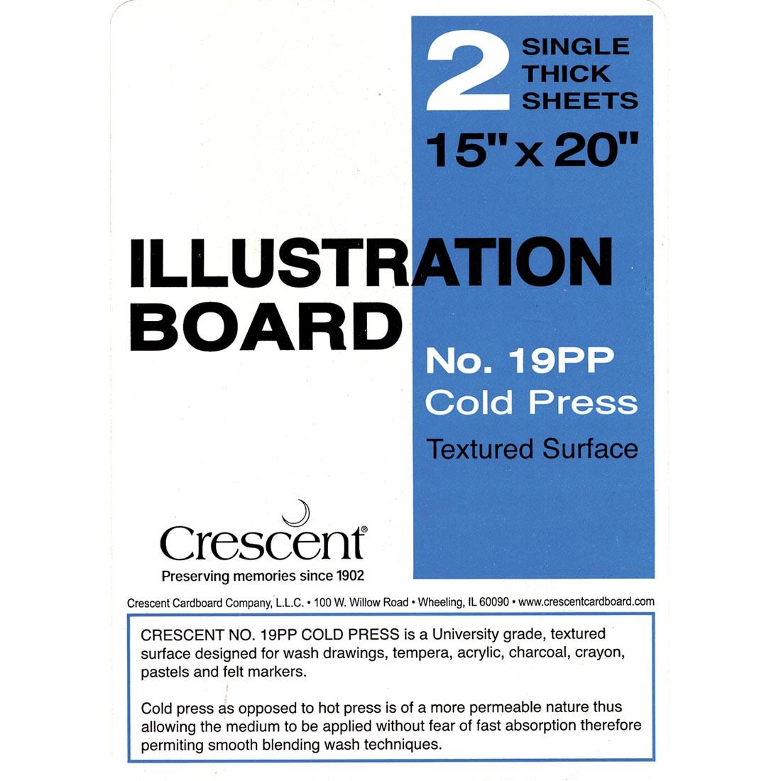 Package for Crescent 14-Ply Cold Press Illustration Board Convenience Pack