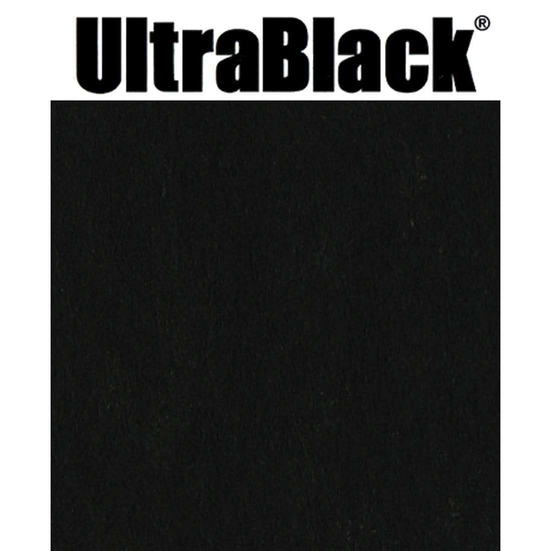 square sample of Crescent Ultra-Black Mounting Board with text UltraBlack