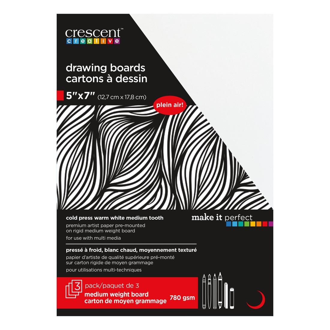 Crescent #99 Drawing Board Cold Press 3-Pack 5x7"