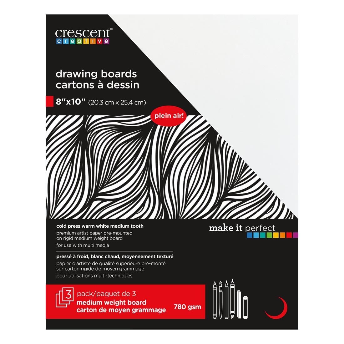Crescent #99 Drawing Board Cold Press 3-Pack 8x10"