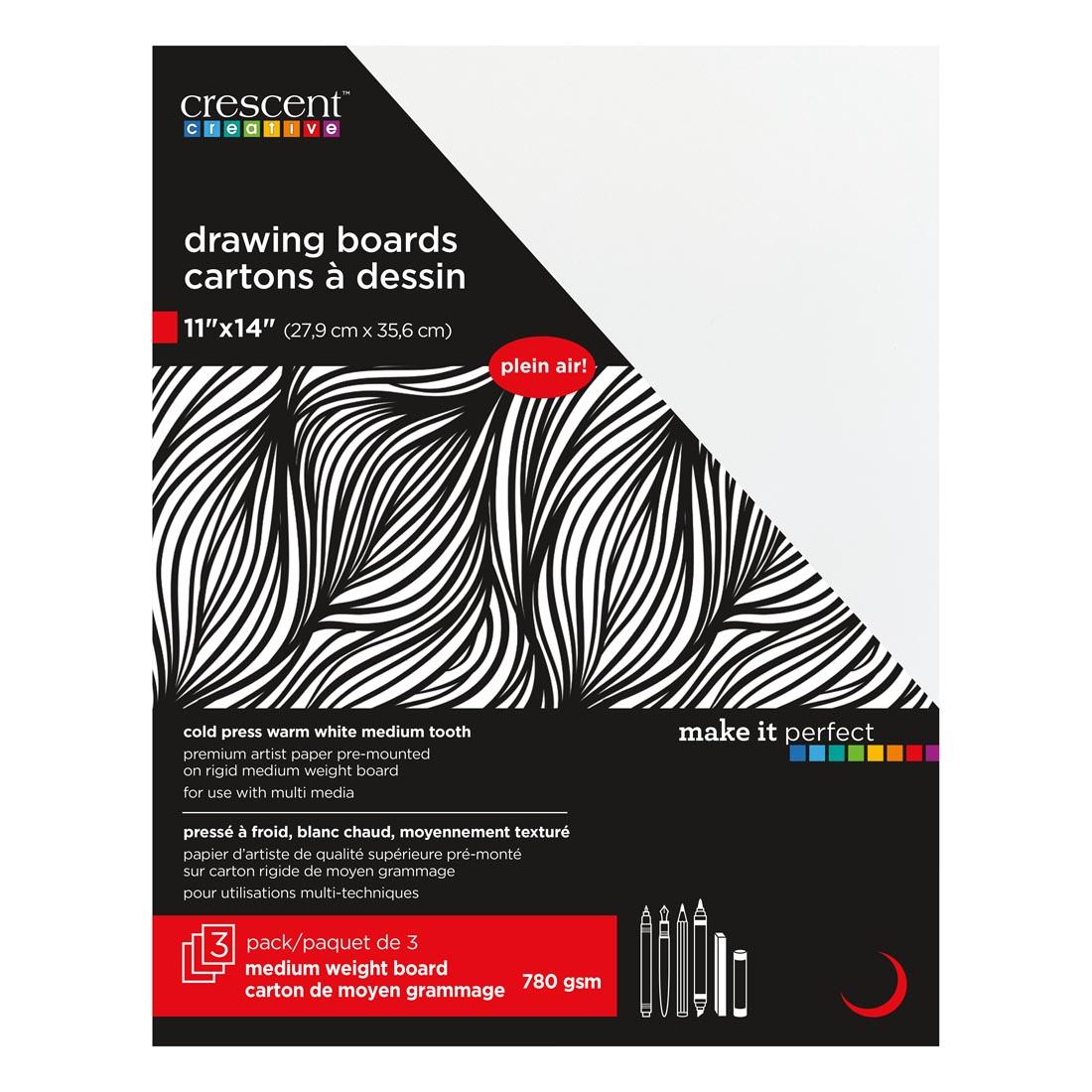 Crescent #99 Drawing Board Cold Press 3-Pack 11x14"
