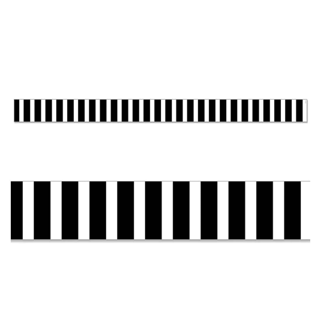 Bold Stripes EZ Border with alternating black and white vertical stripes