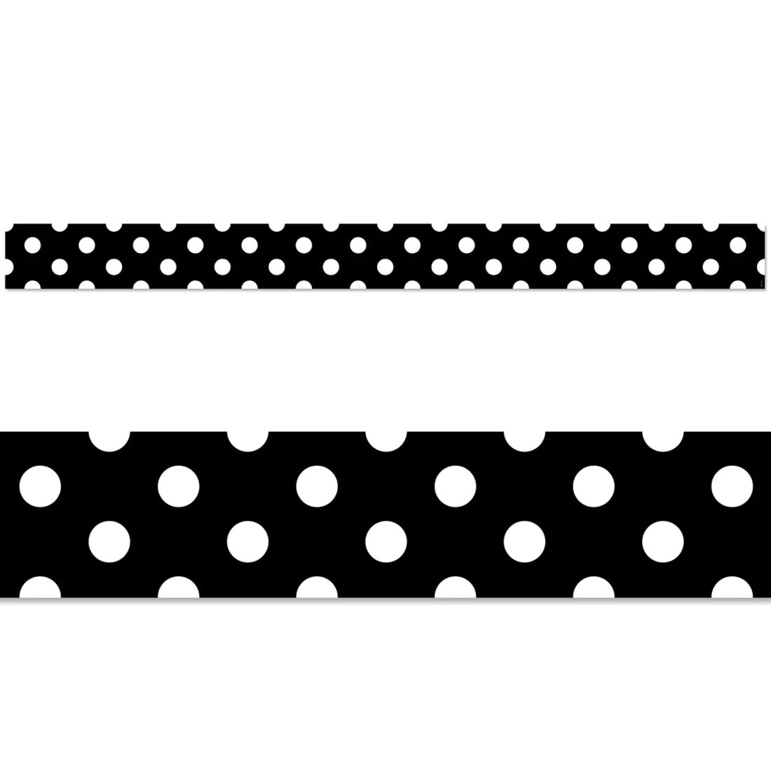 Polka Dots On Black EZ Border By Creative Teaching Press
