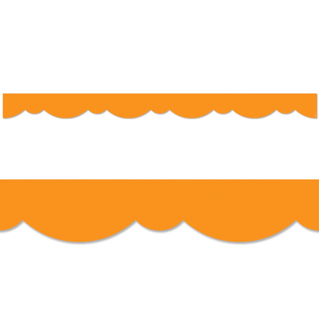 Stylish Scallops Border in solid orange By Creative Teaching Press