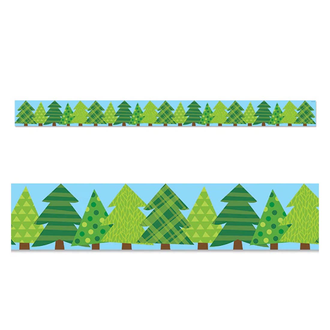 Woodland Friends Patterned Pine Trees EZ Border By Creative Teaching Press