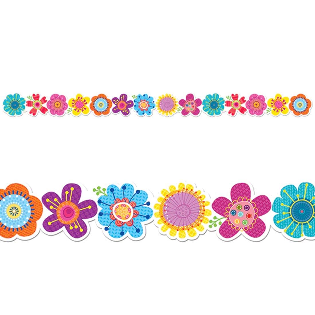 Springtime Blooms EZ Border By Creative Teaching Press, featuring flowers in various styles and colors