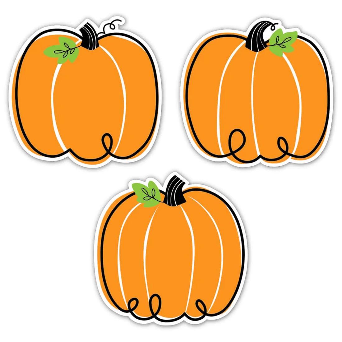 3 Core Decor Doodle Pumpkin 6" Designer Cut-Outs By Creative Teaching Press