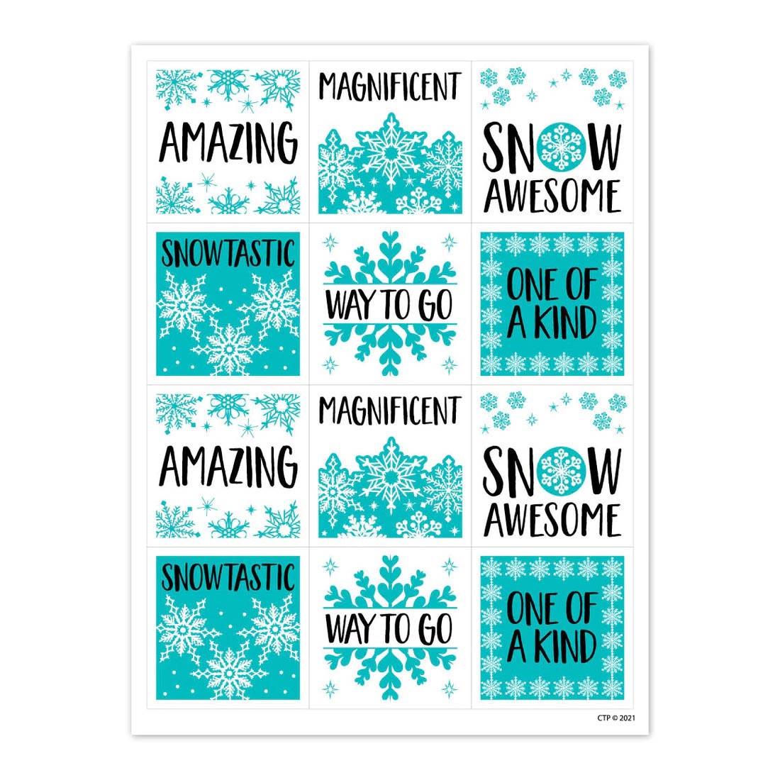 Snowflakes Rewards Stickers By Creative Teaching Press