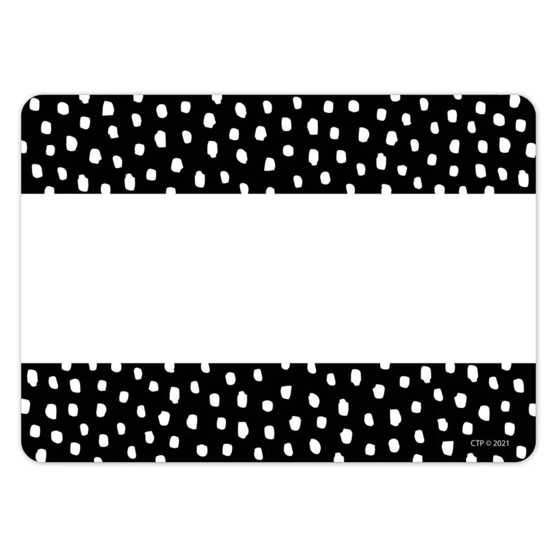 Core Decor Messy Dots on Black Name Tag/Label by Creative Teaching Press
