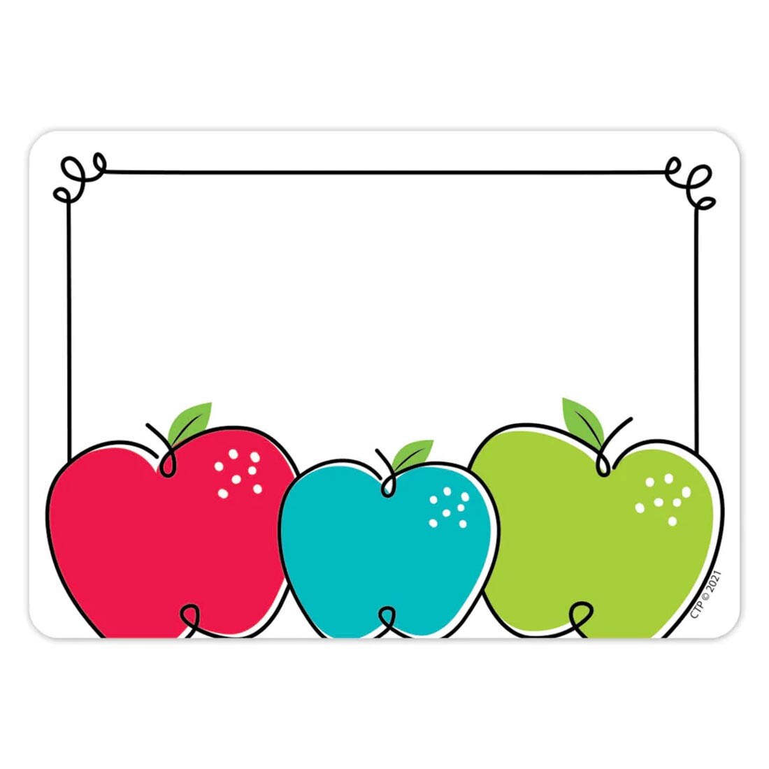 Core Decor Doodle Apples Name Tag/Label by Creative Teaching Press