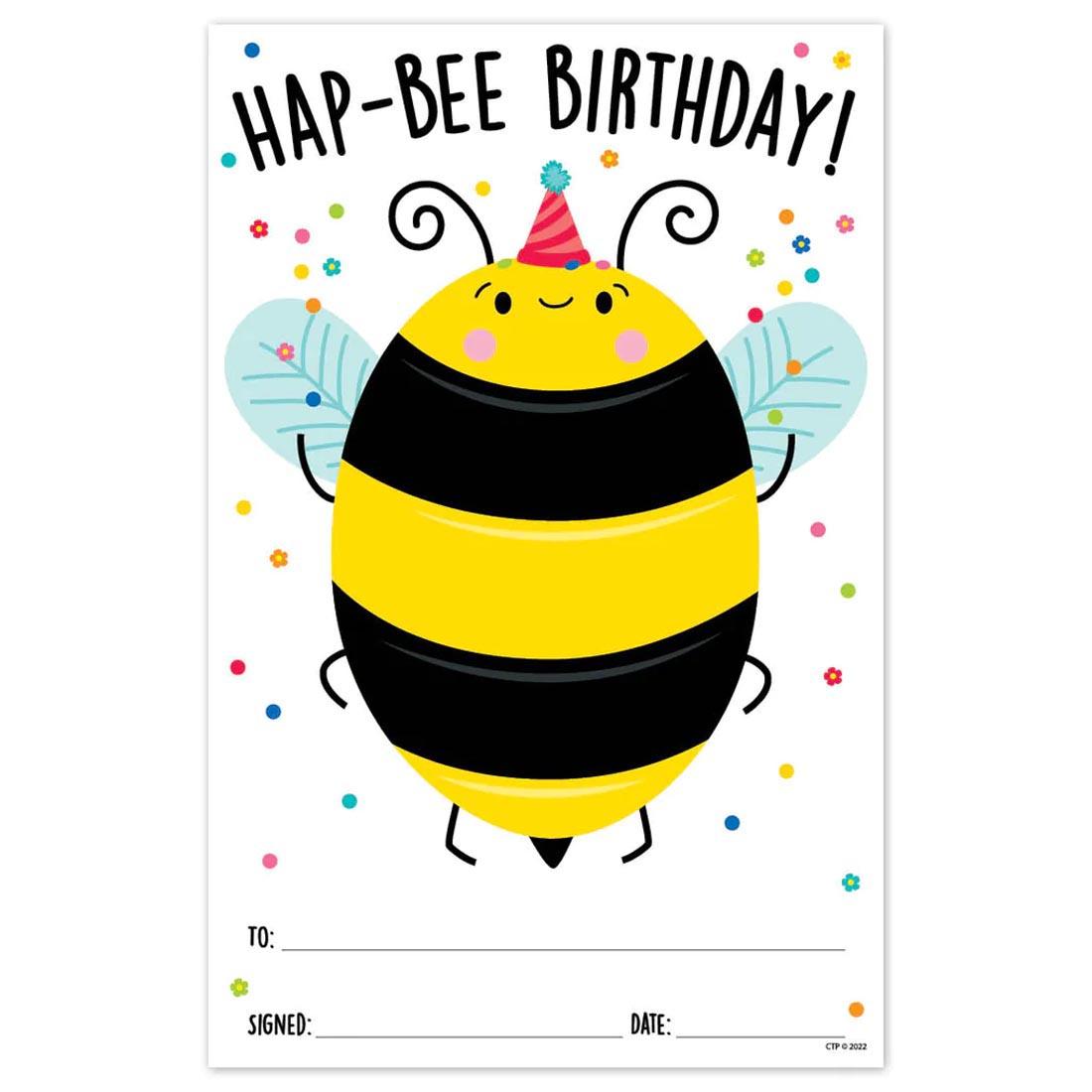 Busy Bees Hap-Bee Birthday Award By Creative Teaching Press