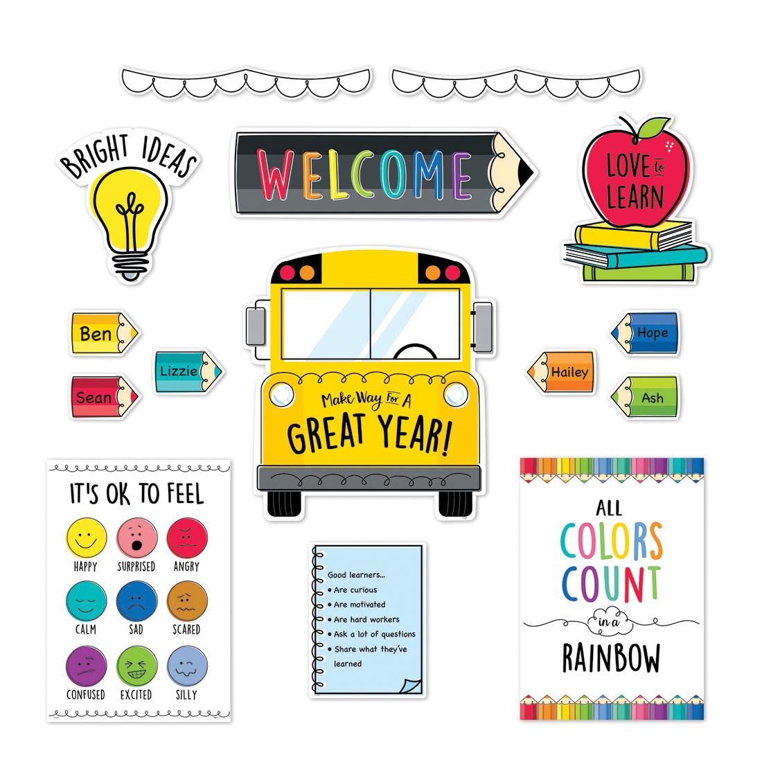 Ready for School Bulletin Board Set from the Core Decor Collection By Creative Teaching Press