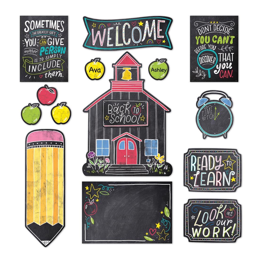 School Time Fun Bulletin Board Set from the Chalk It Up! Collection By Creative Teaching Press