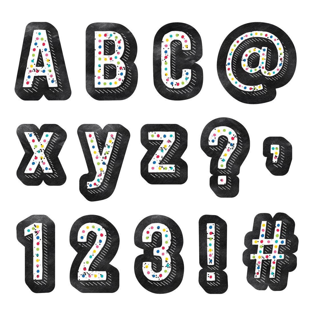 Colorful Chalk 4" Designer Letters from the Chalk It Up! Collection By Creative Teaching Press