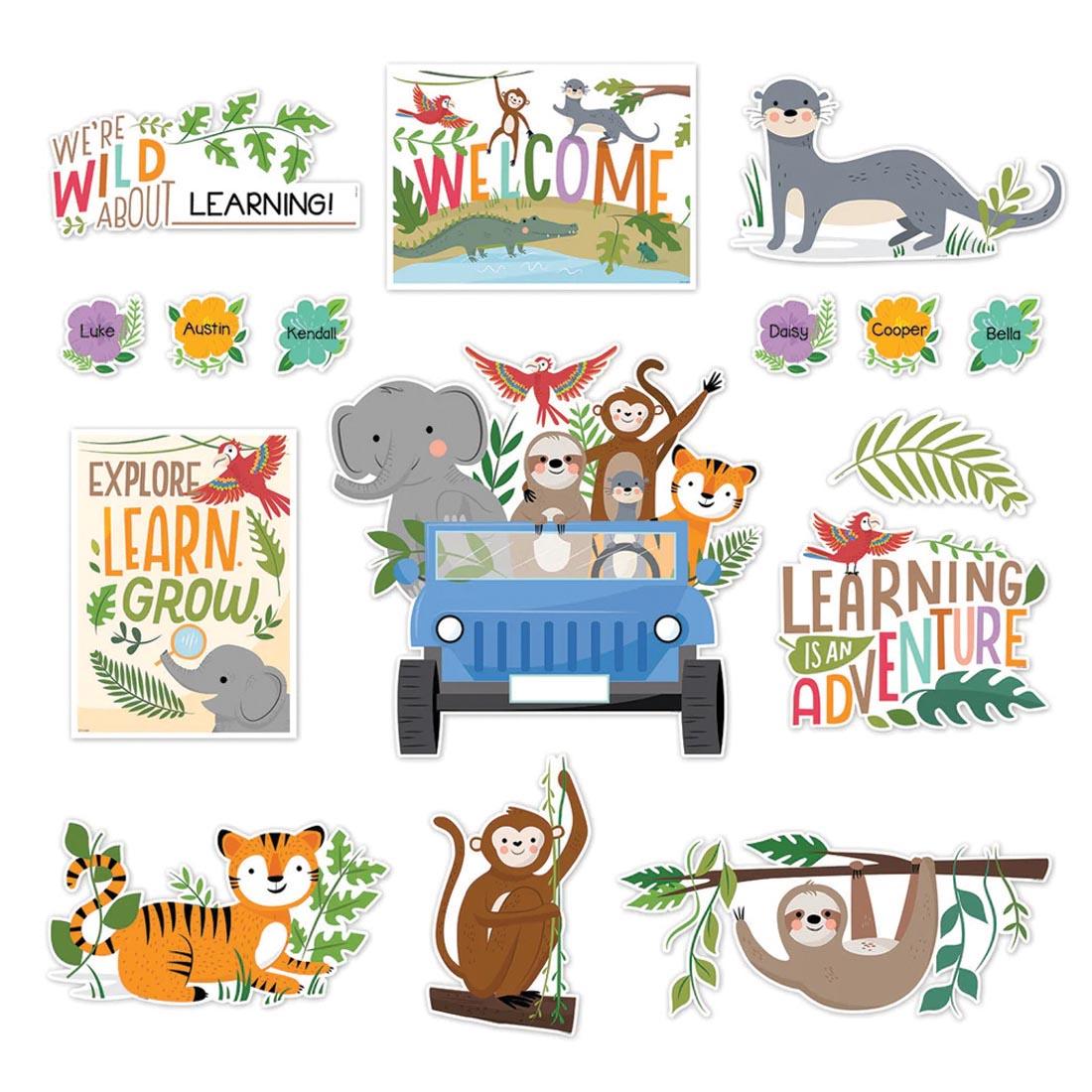 Bulletin Board Set from the Jungle Friends collection by Creative Teaching Press