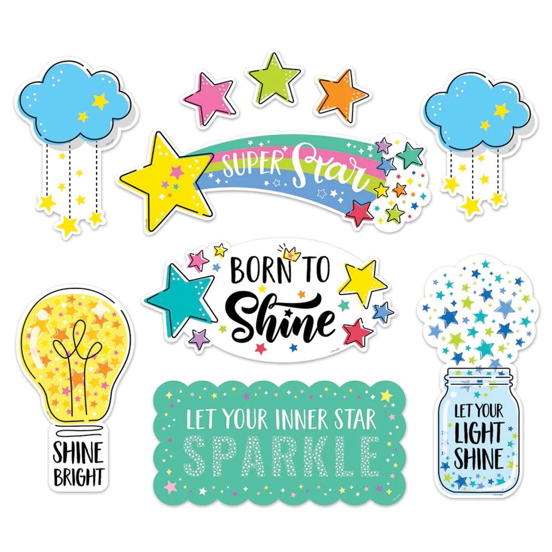 Positive Thinking Mini Bulletin Board Set from the Star Bright collection by Creative Teaching Press