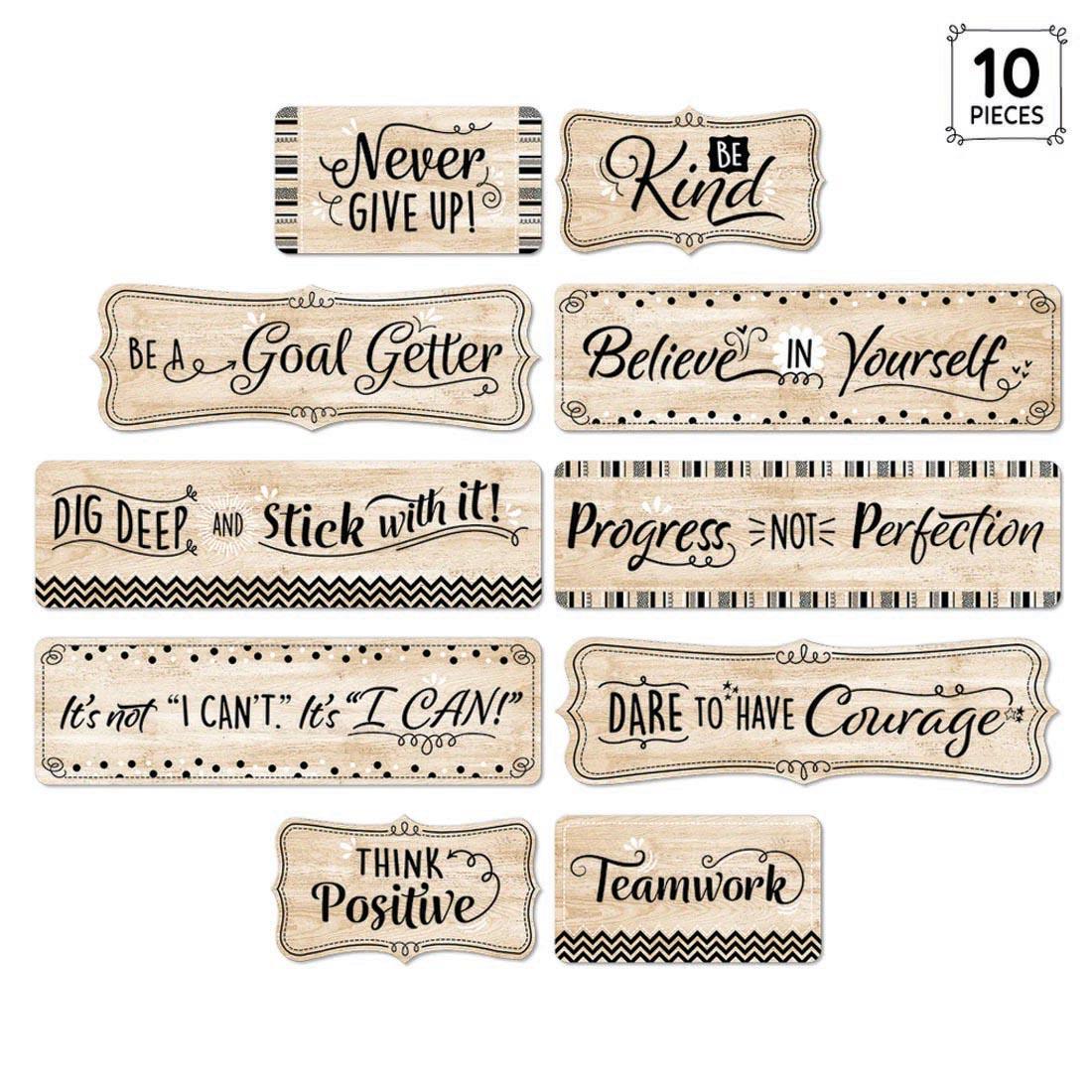 Mindset Matters Headlines Mini Bulletin Board Set from the Core Decor collection by Creative Teaching Press with the text 10 PIECES