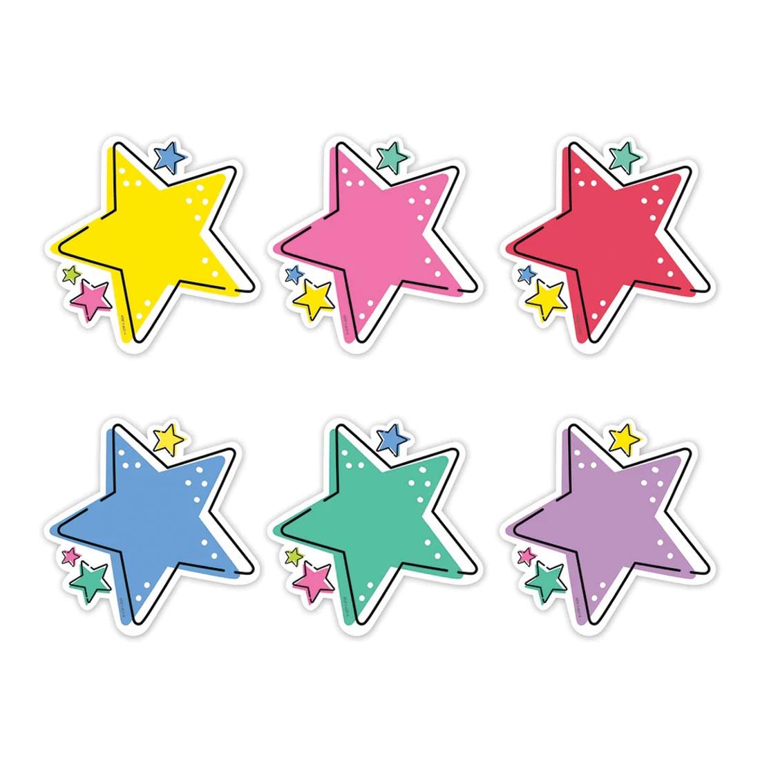 Six Stars Designer Cut-Outs from the Star Bright collection by Creative Teaching Press