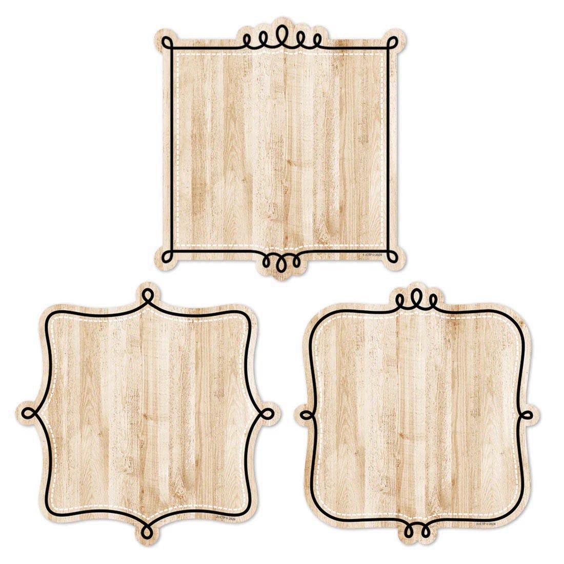 Three Loop-de-Loop on Wood Designer Cut-Outs from the Core Decor collection by Creative Teaching Press