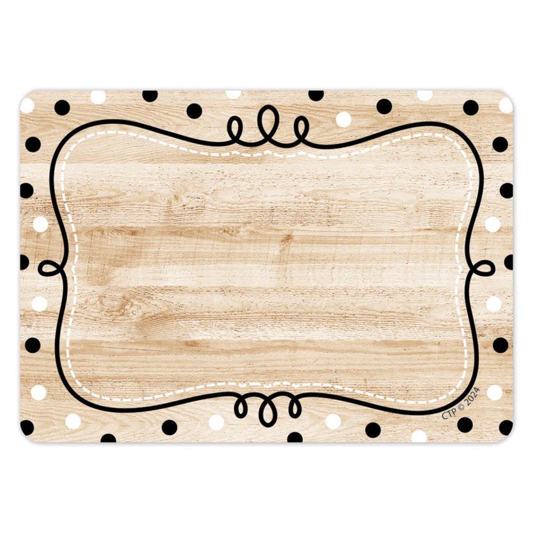 Loop-de-Dots on Wood Label from the Core Decor collection by Creative Teaching Press