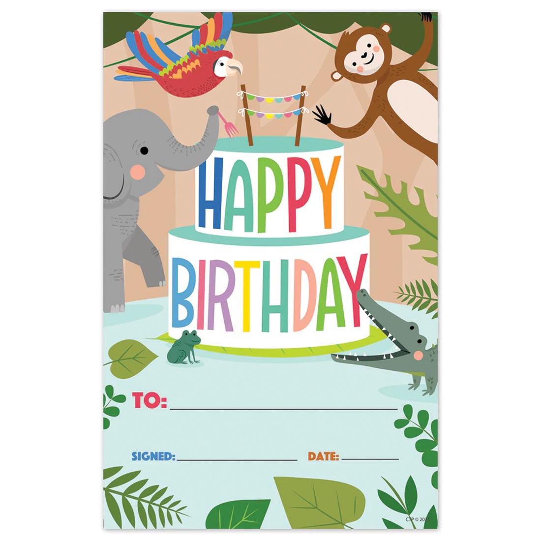 Happy Birthday Award from the Jungle Friends collection by Creative Teaching Press