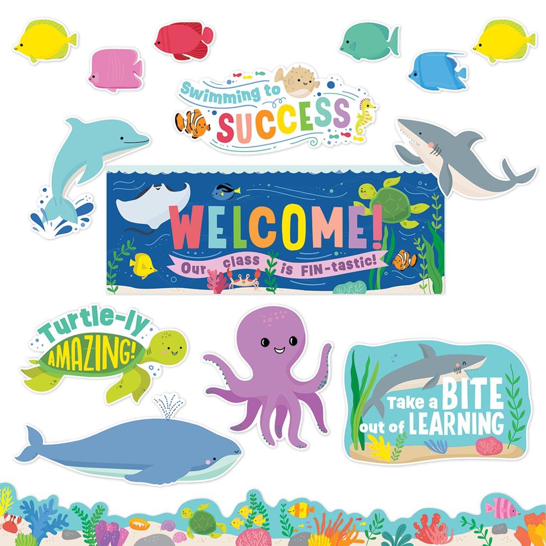 Under the Sea Bulletin Board Set from the Sea Friends collection by Creative Teaching Press
