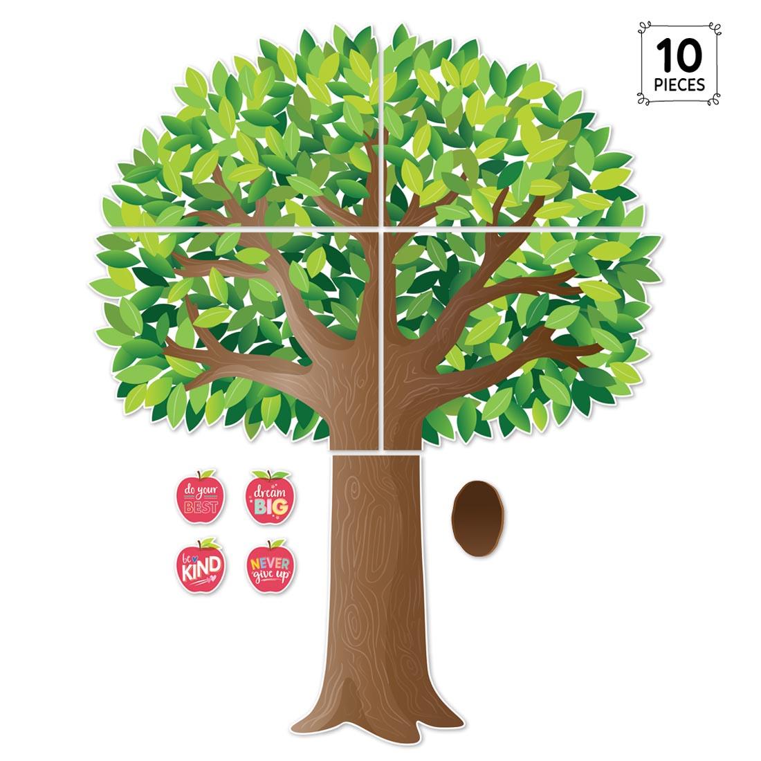 entire Jumbo Tree Bulletin Board Set from the Apple Time collection by Creative Teaching Press with the label 10 Pieces