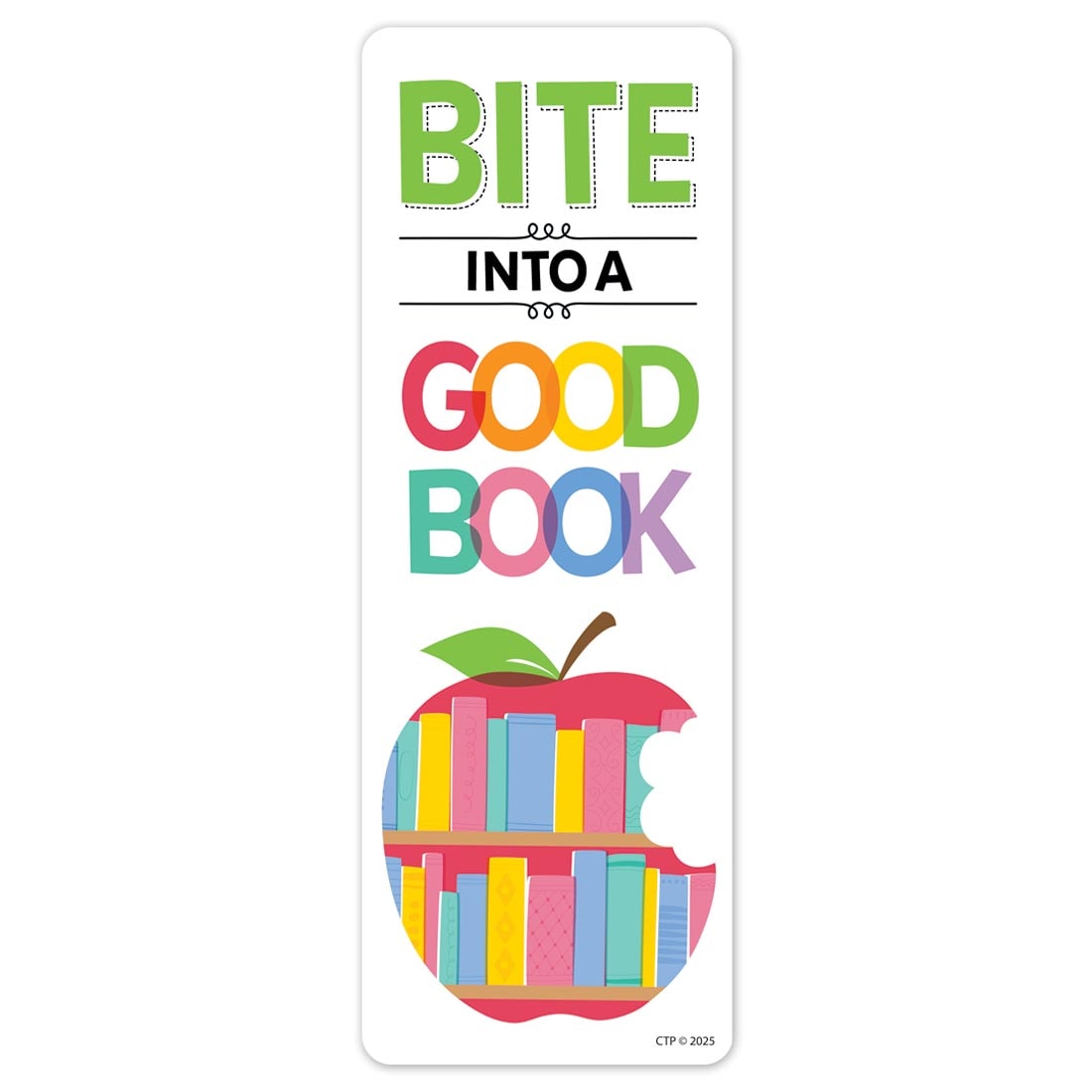 Bite Into A Good Book Bookmark from the Apple Time collection By Creative Teaching Press