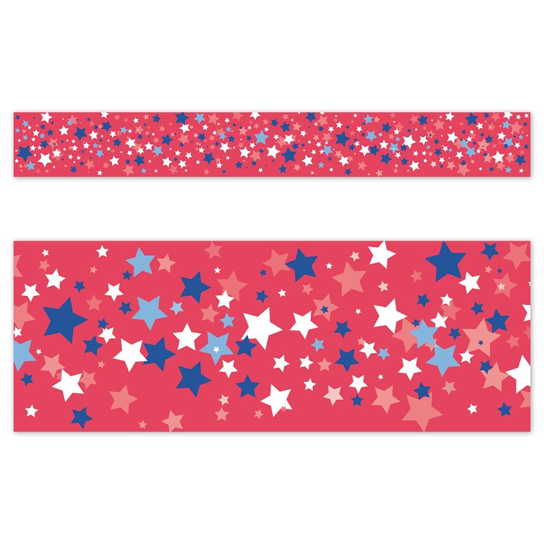 closeup plus a full strip of Patriotic Stars EZ Border from the Core Decor collection by Creative Teaching Press