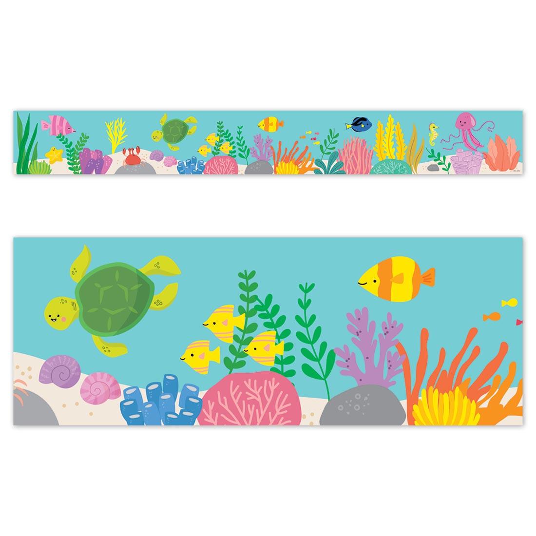 closeup plus a full strip of Under the Sea EZ Border from the Sea Friends collection by Creative Teaching Press