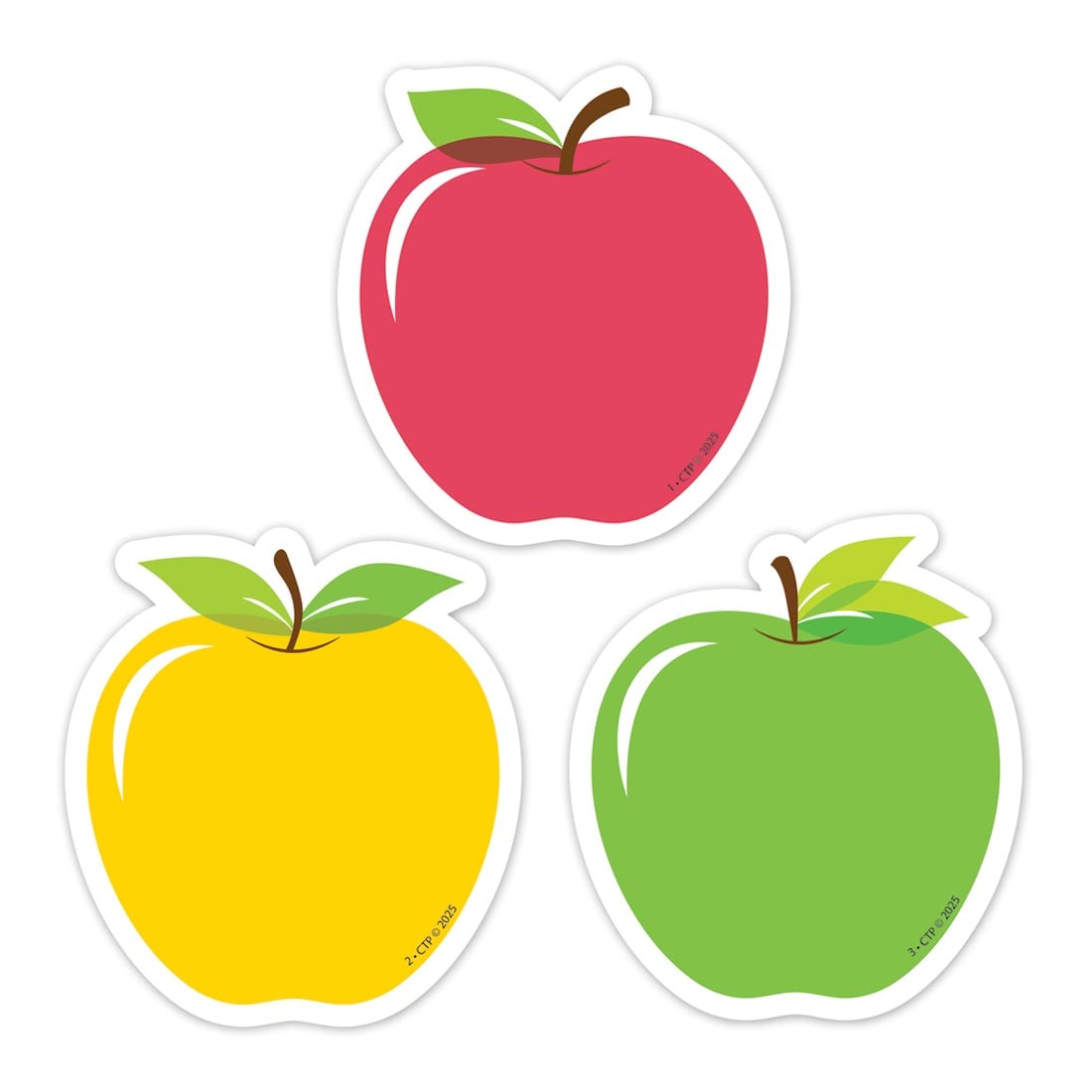 Apples 3" Designer Cut-Outs from the Apple Time collection by Creative Teaching Press