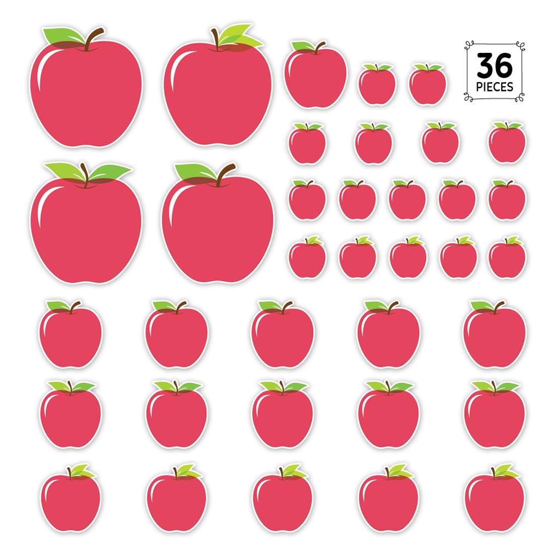 complete set of Apples Assorted Designer Cut-Outs from the Apple Time collection by Creative Teaching Press with label 36 Pieces