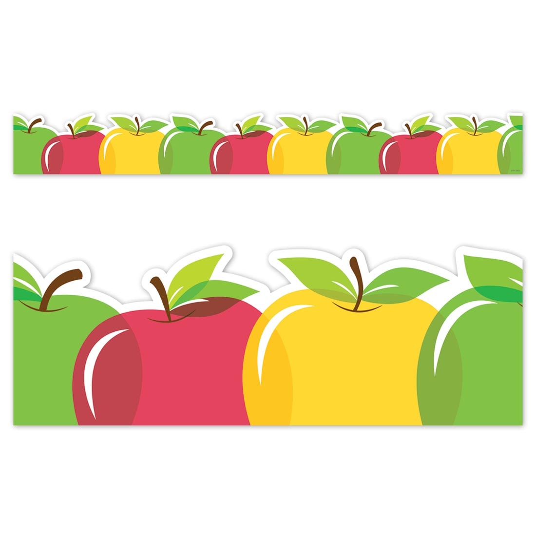 closeup plus a full strip of Apples EZ Border from the Apple Time collection by Creative Teaching Press