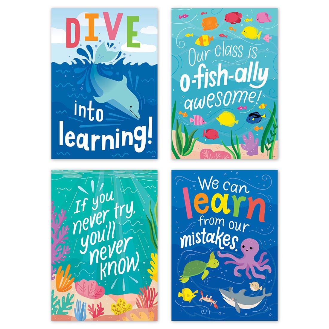 Inspire U Poster Pack from the Sea Friends collection by Creative Teaching Press