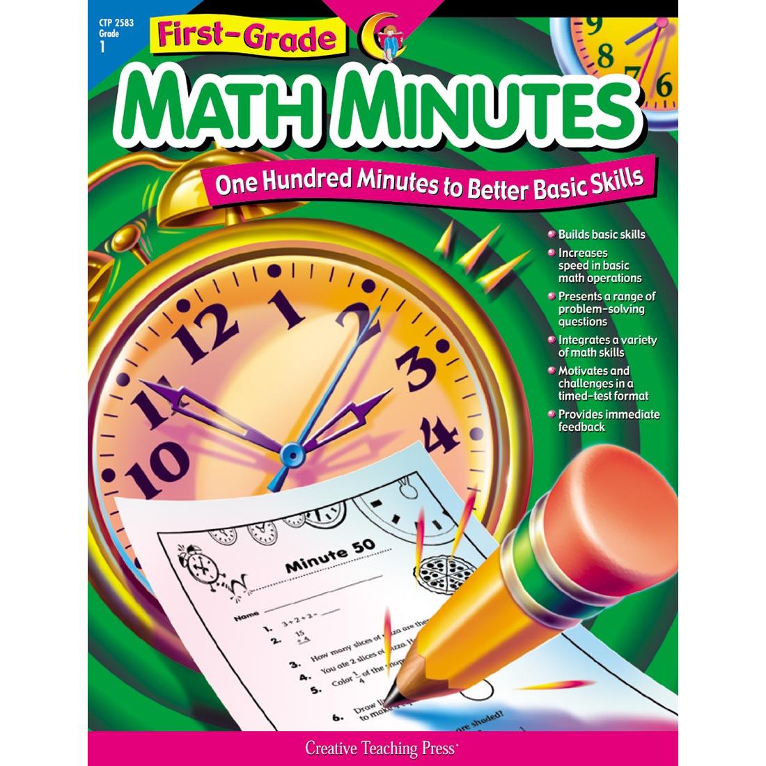First Grade Math Minutes Book by Creative Teaching Press
