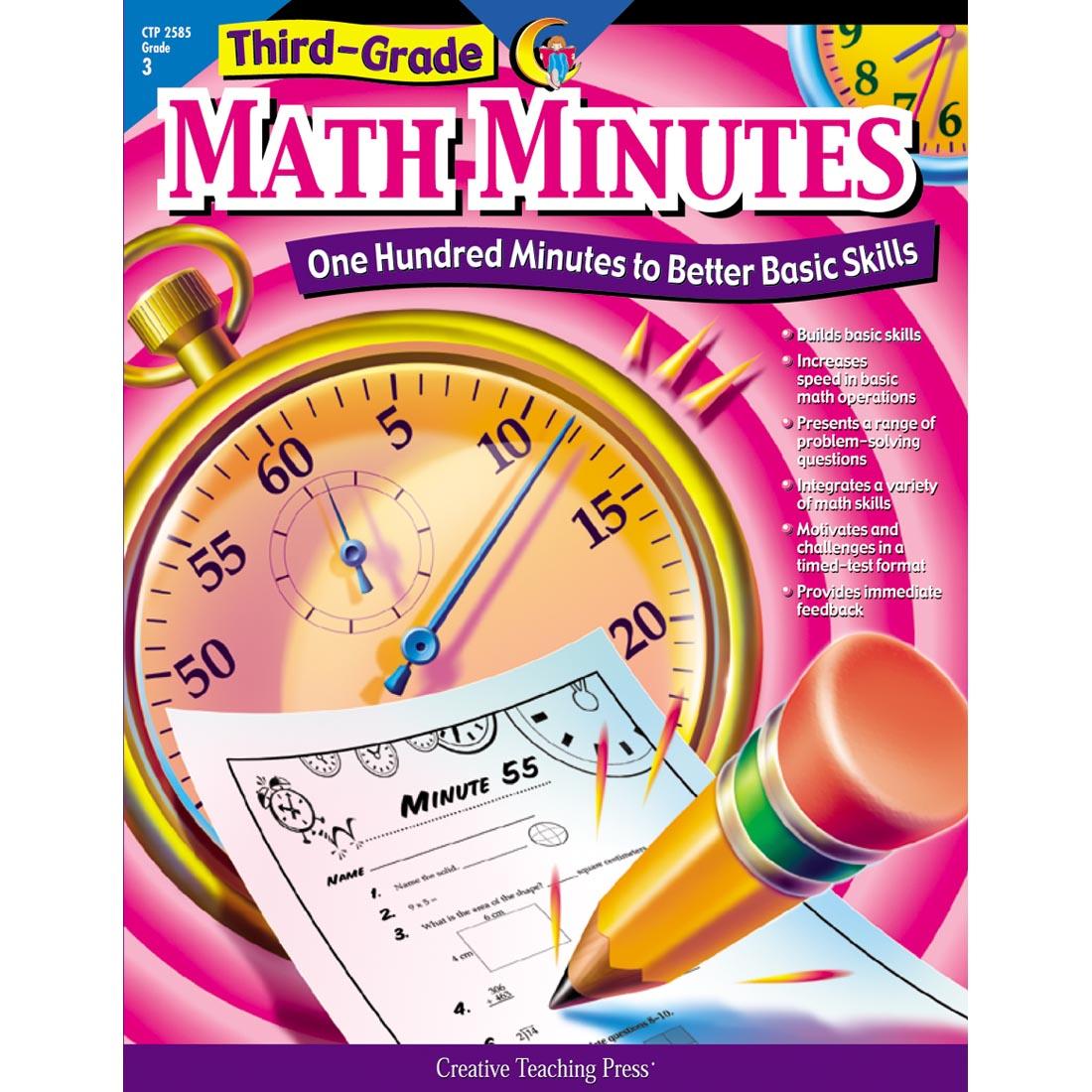 Third Grade Math Minutes Book by Creative Teaching Press