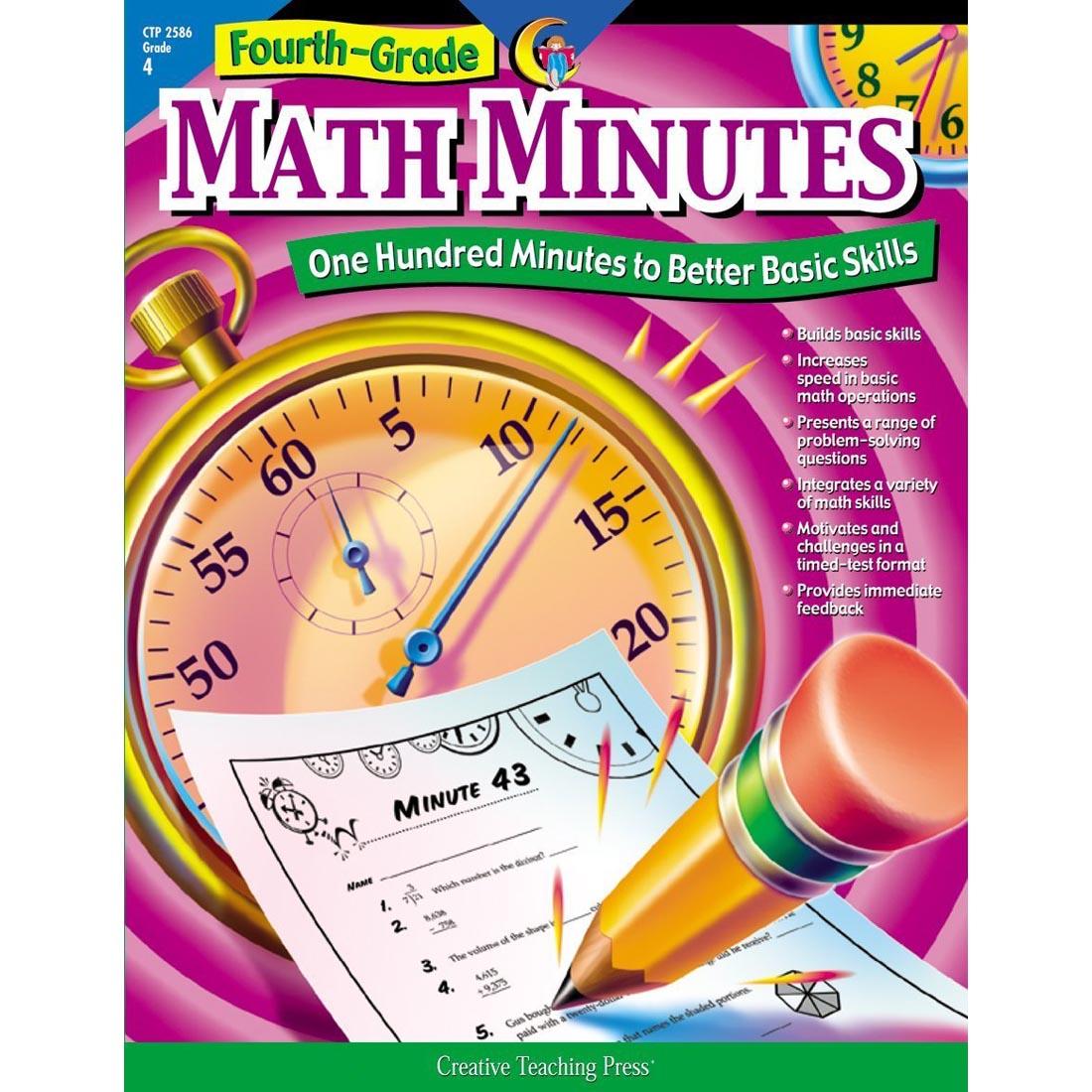 Fourth Grade Math Minutes Book by Creative Teaching Press