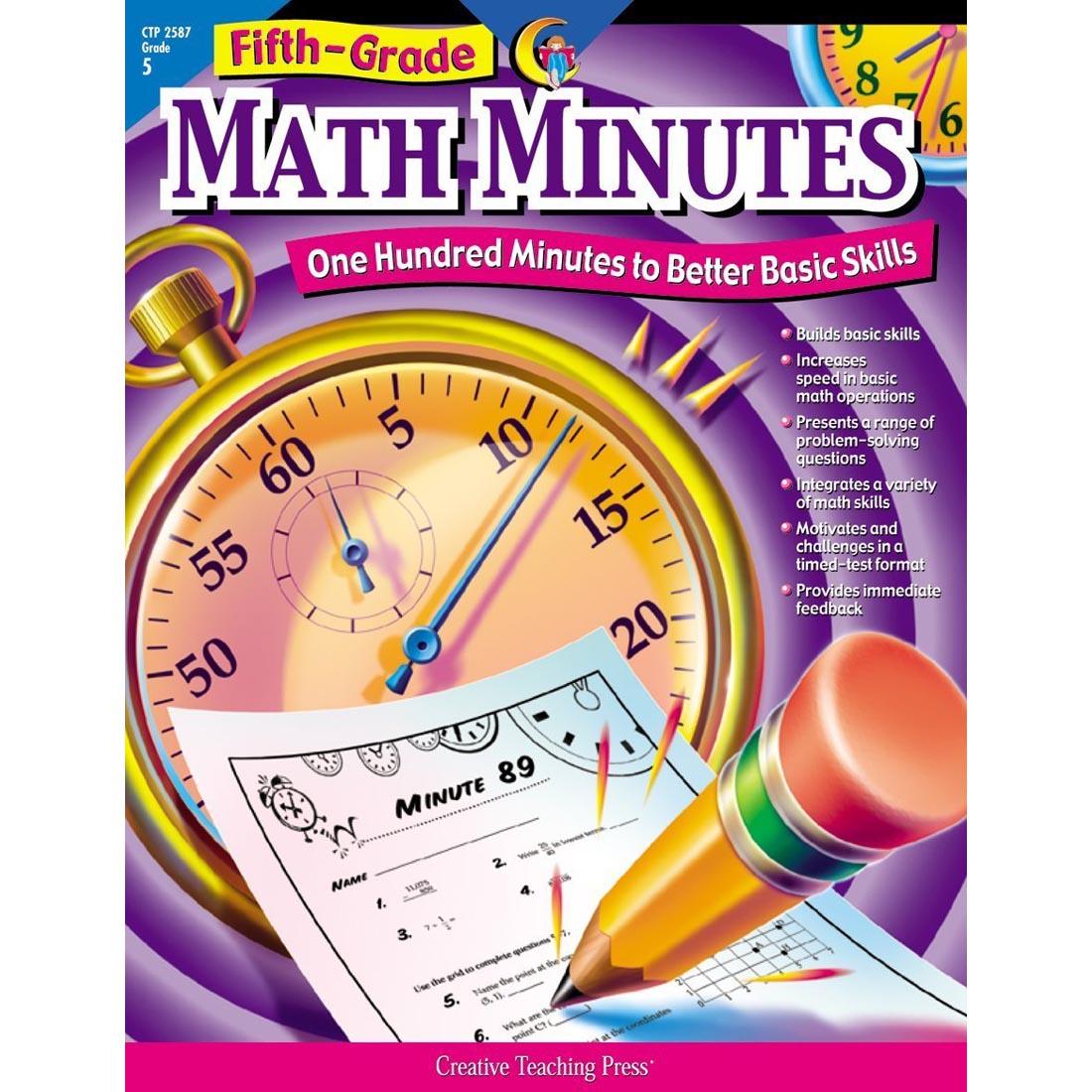 Fifth Grade Math Minutes Book by Creative Teaching Press