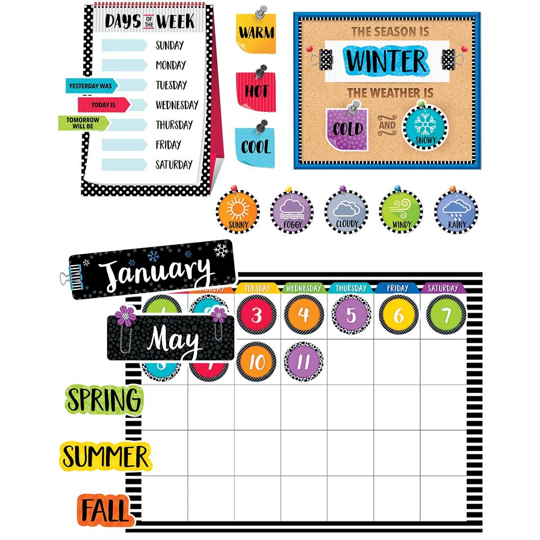 Calendar Bulletin Board Set from the Bold & Bright collection by Creative Teaching Press