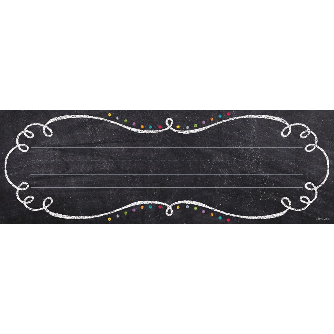 Chalk-Themed Swirls and Twirls Name Plate by Creative Teaching Press