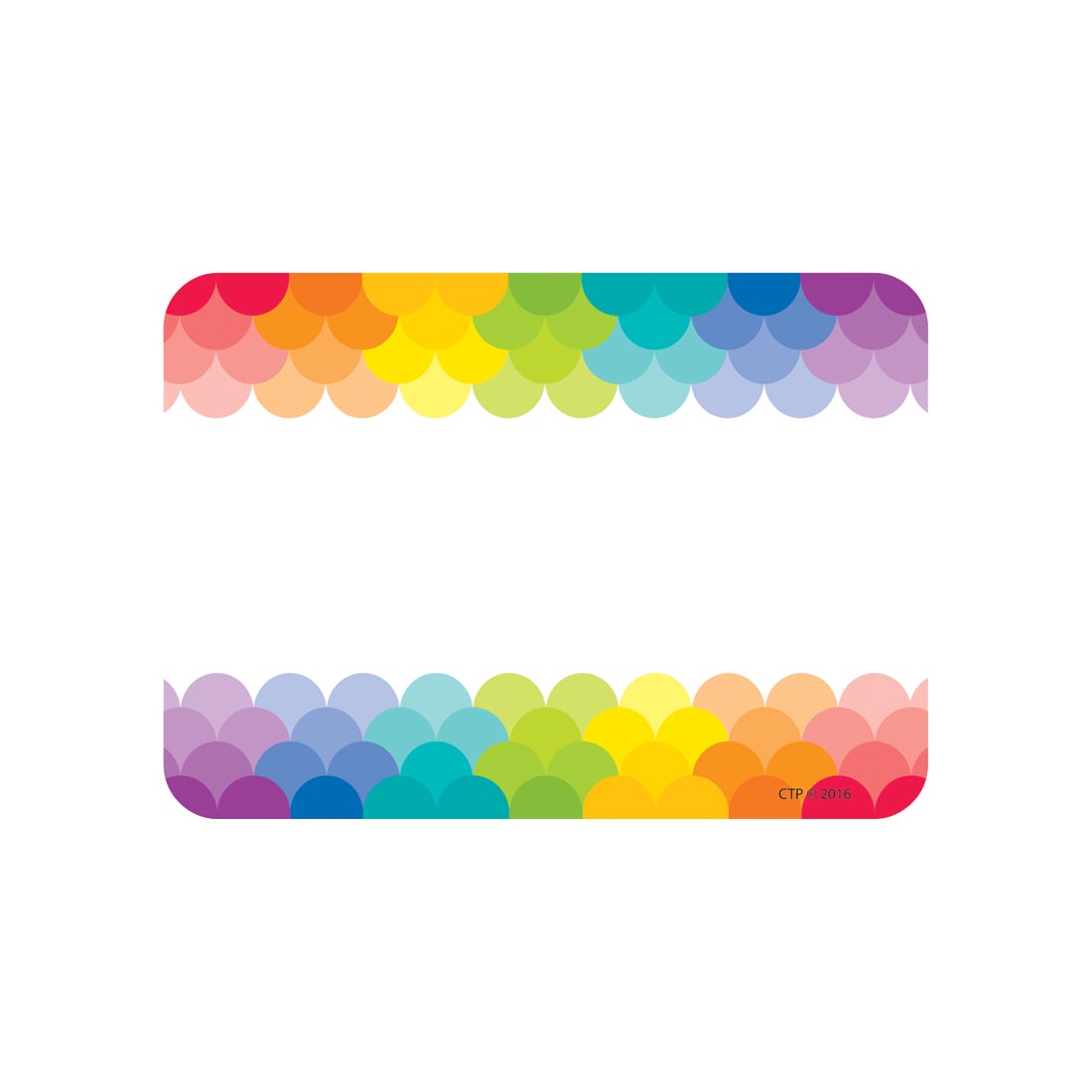 Rainbow Scallops Label from the Painted Palette collection by Creative Teaching Press