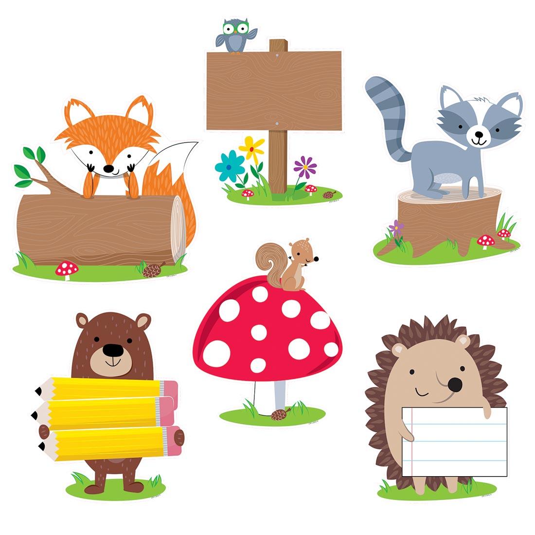 Woodland Friends Jumbo Designer Cut-Outs by Creative Teaching Press