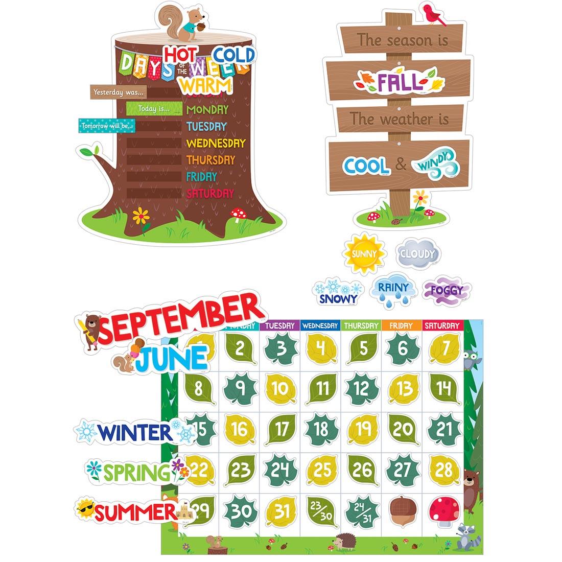 Woodland Friends Calendar Bulletin Board Set by Creative Teaching Press