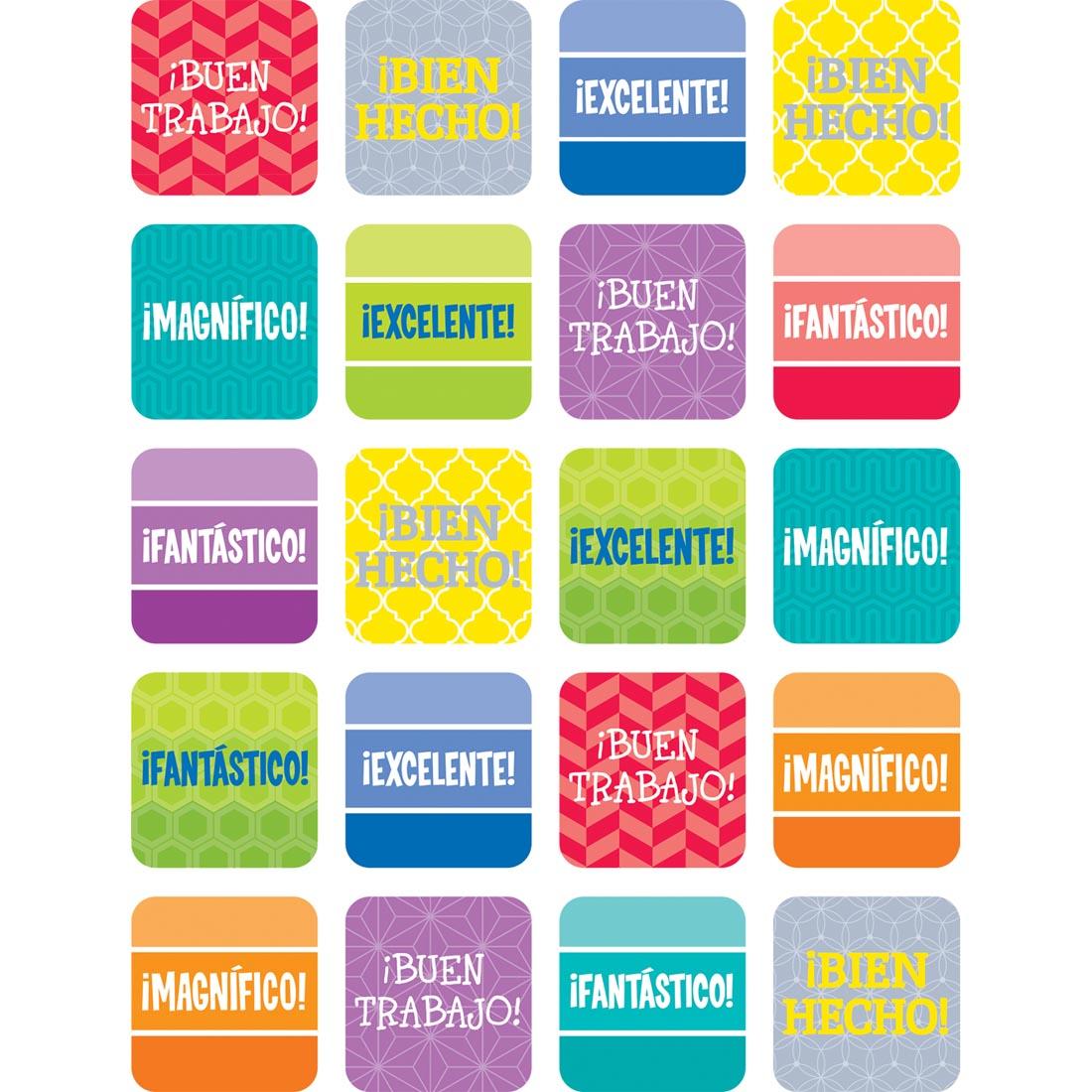 Spanish Rewards Stickers United Art Education
