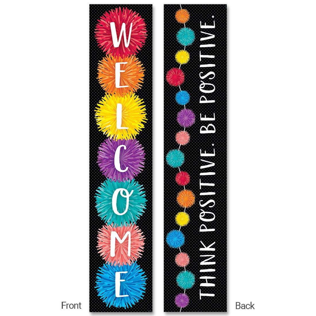Both Front and Back of the Pom-Poms Welcome Banner by Creative Teaching Press
