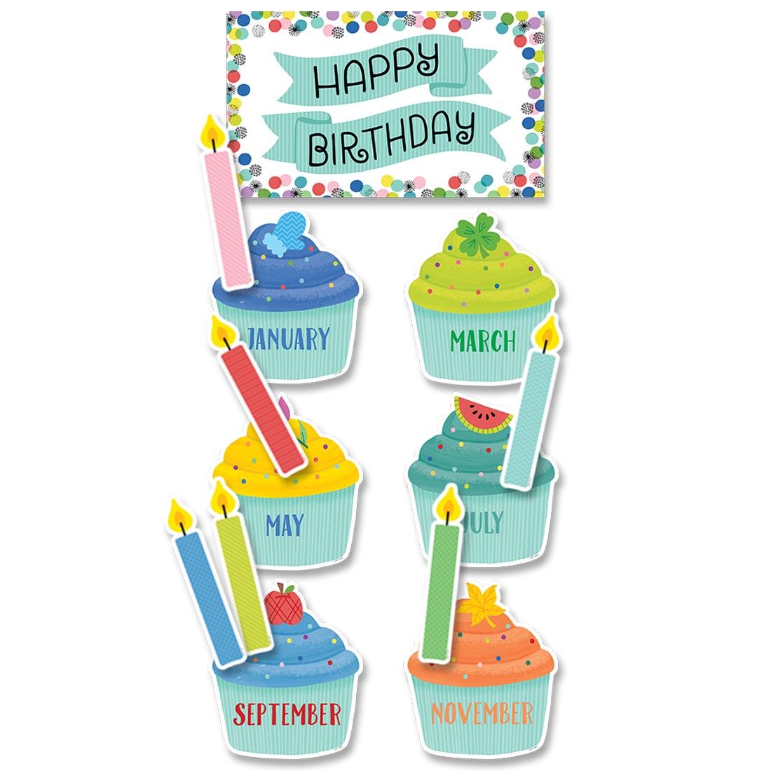 Birthday Mini Bulletin Board Set from the Color Pop collection by Creative Teaching Press