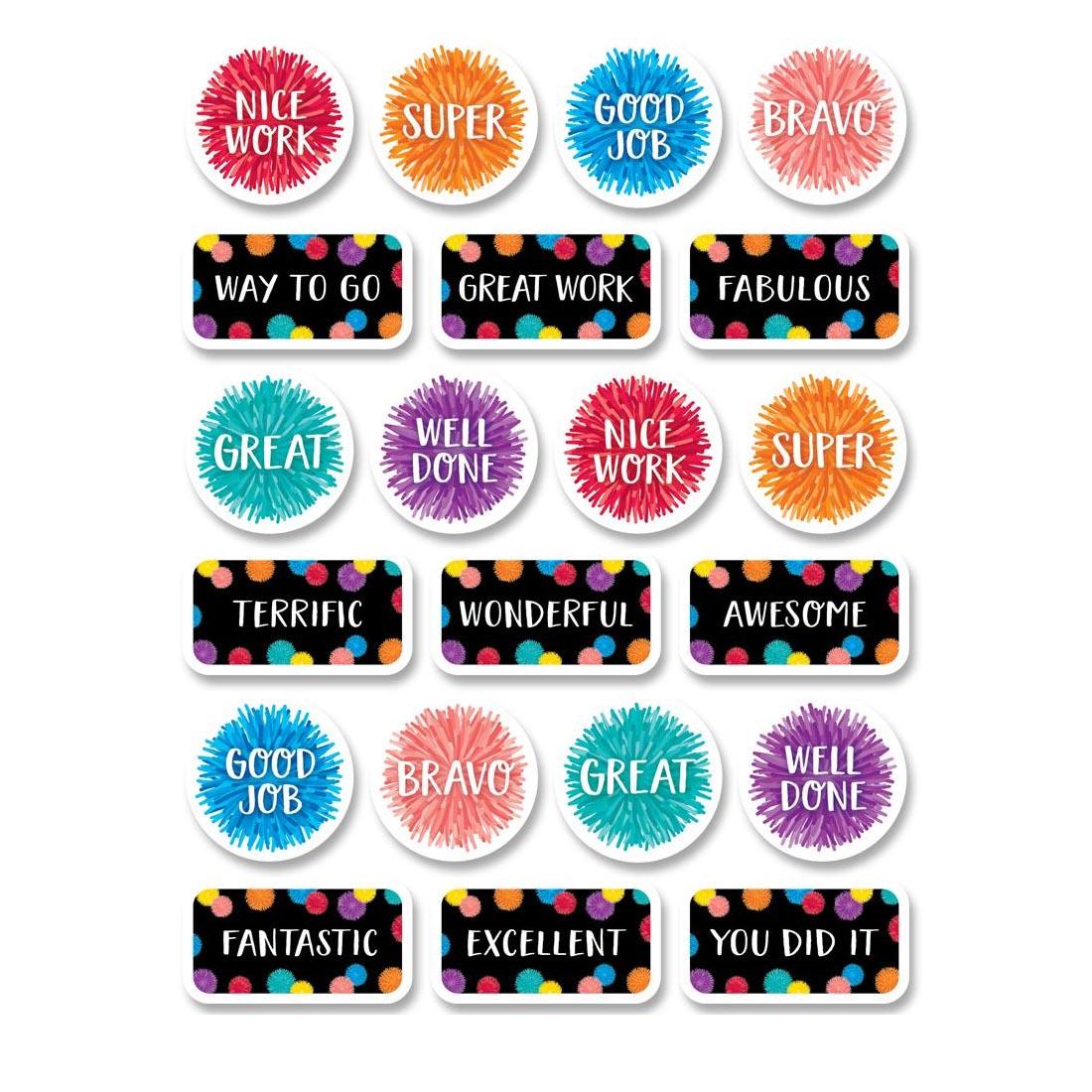 Pom-Poms Rewards Stickers by Creative Teaching Press