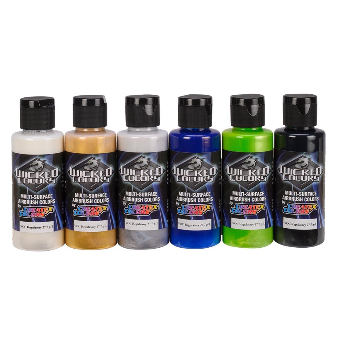 Createx Wicked Colors Pearl Airbrush Paint Set